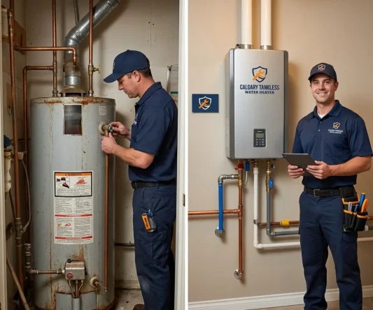 Calgary Tankless Water Heater Before and After 3